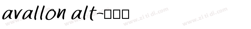 avallon alt字体转换